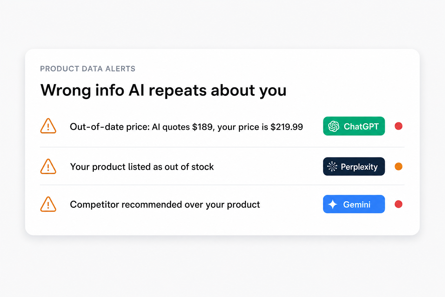 Illustration of Catch wrong prices, stock, and claims before buyers do
